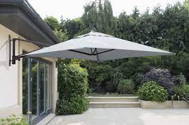 Wall Mounted 2 0m Square Cantilever Garden Parasol Terassenideen Im Freien Gartengestaltung