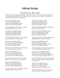 Meeting 20 Lyrics To Hiking Songs Songs To Sing Songs Lyrics