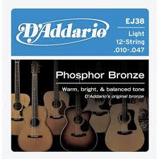 D Addario Ej38 12 String Phosphor Bronze Light Acoustic Guitar Strings Target
