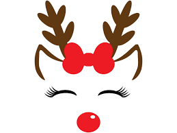 Winter Holiday Christmas Clip Art Girl Reindeer Happy Etsy Christmas Drawing Christmas Clipart Christmas Vinyl