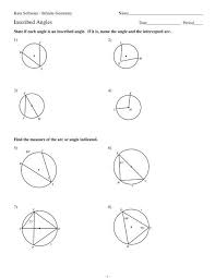 And for the square they add up to 360°. 11 Inscribed Angles Kuta Software