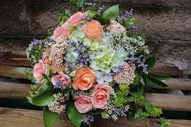 Alfa Flower Wedding Shop Pink Wreath Blue Hydrangea Wedding Flowers