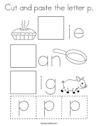 18 letter p alphabets to print in various formats that include coloring, tracing, stencils, bubble, block, zebra, vintage, uppercase, lowercase and many more. Cut And Paste The Letter P Coloring Page Twisty Noodle
