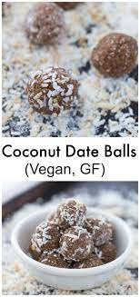 Coconut Date Balls Recipe Coconut Date Balls Easy Snack Recipes Food Processor Recipes