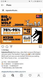The big bad wolf book sale is the world's biggest travelling book sale with discounts of up to 90%! Big Bad Wolf 2019 Norulhuda Ismail