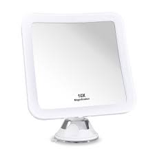 10x Magnifying Lighted Makeup Mirror Daylight Led Vanity Bathroom Travel Compact Walmart Com Walmart Com
