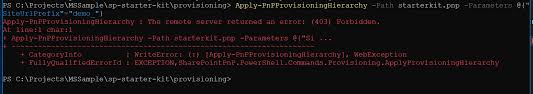 Sobald sie an der reihe sind, können sie sich für ihren termin registrieren. Couldn T Install The Starter Kit I M Getting 403 Forbidden Error Issue 179 Pnp Sp Starter Kit Github