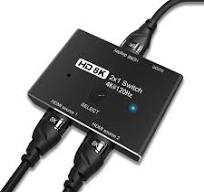 CABLEDECONN HDMI 2.1 Ultra HD 8K High Speed 48Gbps Directional Switch  Adapter 2in 1out 8K@60Hz 4K@120Hz Converter Compatible with XBOX PS5  Projectors ...