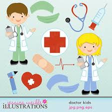 Doctor Kids Cute Digital Clipart For Commercial Or Personal Etsy Medical Clip Art Clip Art Art Bundle