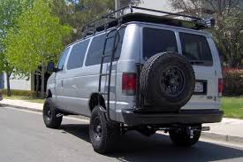 Aluminess Roof Rack Ladder And Rear Tire Rack Van Ford Van 4x4 Van