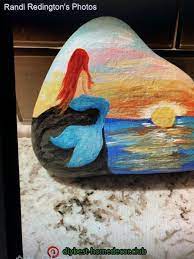 Messy hair mermaid rock #mermaid #rockpainting #rocks #ocean #sea #rocksbykatie #rockart #painted #rock #stone #stones #rocks #rockart #stoneart. 39 Mermaids Painted On Rocks Ideas In 2021 Painted Rocks Stone Painting Rock Art