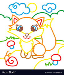 These alphabet coloring sheets will help little ones identify uppercase and lowercase versions of each letter. Coloring Book Of Cute Fox Royalty Free Vector Image