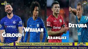 Fenerbahçe transfer son dakika haberlerini ve güncel bilgileri buradan hemen okuyabilirsiniz. Fenerbahce Transfer Haberleri 2020 Giroud Willian Aranguiz Dzyuba Fb Transfer 2020 Youtube