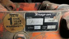 Check spelling or type a new query. Snap On Ya642 Jack Rebuild The Garage Journal