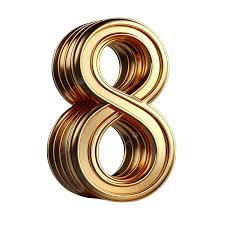 Gold Number 8 Eight, Gold, Number, Eight PNG Transparent Image and Clipart  for Free Download