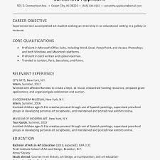 Resume sample for abroad balep midnightpig co. Sample Resume For An Art Internship