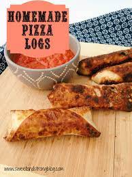 Traditional Cheese And Pepperoni Pizza Logs Recipe Sweet And Strong Pizza Logs Homemade Pizza Food Log