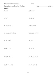 Adding And Subtracting Complex Numbers Worksheet In 2020 Complex Numbers Number Worksheets Rational Expressions