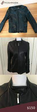 Vtg Jones New York Leather Jacket M Black Vegan Leather Jacket Womens Black Leather Jacket Vegan Leather Jacket