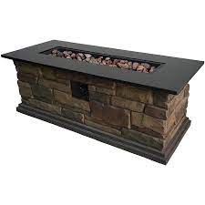 This 30 round slate fire pit design is an ideal outdoor backyard patio fire pit table. Bond Canyon Ridge 20 In W 50000 Btu Stone Look Composite Propane Gas Fire Table In The Gas Fire Pits Department At Lowes Com