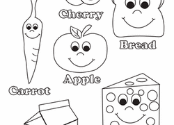Coloring Resources Healthy Food Art Preschool Food Food Coloring Pages