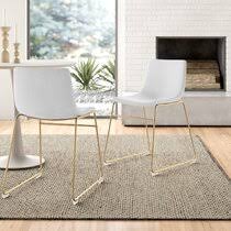 Jaxpety set of 6 modern creative white birds nest dining side chairs stackable chairs, comfortable seat and stable metal base. Modern White Dining Chairs Allmodern