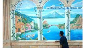 Lukisan dinding yang unik dan artistik. Jasa Lukis Dinding Hitam Putih Telp 0856 850 3437 Promo Besar Besaran Lukisan Dinding Lukisan Mural