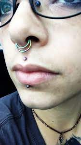 Labret Philtrum And Septum Philtrum And Labret Pierced By Rick At 713 Tattoo In Houston Tx Piercings Piercing Labret