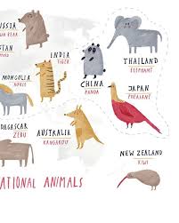The National Animal Map By Oilikki