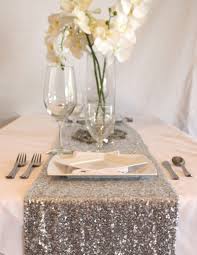 Silver Sequin Table Runner Add Some Glam To Your Glitter Wedding With Sequin Table Covers Wedding Table Decorations Cheap Table Runners Wedding Sequin Table