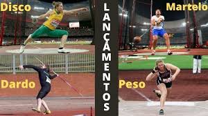 O salto com vara, o arremesso de peso e o lançamento de dardo correspondem a modalidades esportivas que são componentes do atletismo. Provas De Campo No Atletismo Olimpico Dicas Educacao Fisica