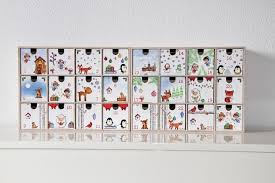 Advent Calendar With Moppe Shelf Drawers By Ikea Papierlisi Adventkalender Weihnachtskalender Adventskalender
