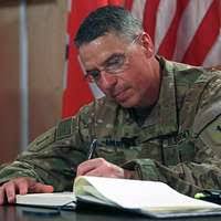 U.S. Army Maj. Gen. Joseph M. Martin and Command Sgt.