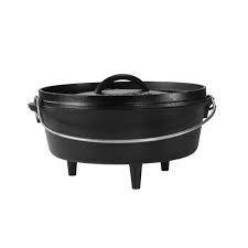 Lodge logic 4 quart camp dutch oven. Lodge Manufacturing Pre Seasoned Cast Iron Camp Dutch Oven 4 Quart L10co3
