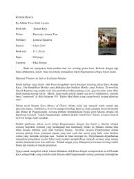 Pangemanan adalah seorang inspektur polisi yang memiliki keluarga yang sempurna dan bahagia. Resensi Novel Sejarah Rumah Kaca