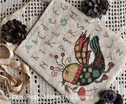 Franz marc cross stitch pattern by cross stitch collectibles finished sizes (approximate) 14 count: Barbara Ana Designs Funky Bird Cross Stitch Pattern
