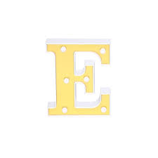 6 Tall Led Lighted Marquee Letters Gold Light Up Letter E