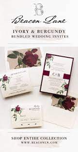 Ivory Burgundy Wedding Invitations Beacon Lane Destination Wedding Invitations Wedding Invitations Burgundy Wedding Invitations