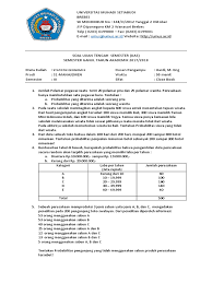 Bahasa inggris sk / kd : Contoh Soal Statistika Kuliah Semester 2 Cara Golden