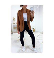 I don't like knitwear worn with jackets/sport coats. Short Camel Blazer Jacket With Shawl Collar Rolled Up Sleeves 1526