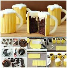 Tuto Gateau Biere Pate A Sucre Beer Mug Cake Mug Cupcake Cupcake Recipes