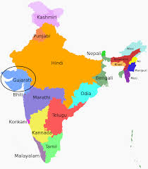 gujarati language distribution in india india map indian