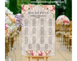 Floral Wedding Table Plan Floral Wedding Seating Plan Rustic Wedding Reception Seating Sign Boho Wedding Table Seating Seating Chart Wedding Ideas Floral Reception Seating Chart Rustic Wedding Seating Arrangements Wedding Reception Sweetmyparty Com