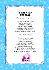 He Has A Red Red Coat Kids Video Song With Free Lyrics Activities Kids Video Songs Christmas Songs Lyrics Free Lyrics