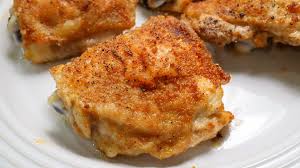 Crispy Juicy Baked Bone In Chicken Thighs Recipe In 2020 Chicken Thighs Great Chicken Recipes Baked Chicken Thighs