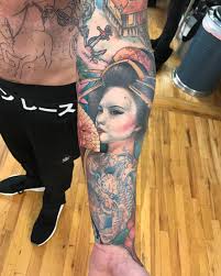 Throwback Thursday to this Geisha from 2017! 🪭 #tattoo #tattooshop  #tattooartist #tattoos #tymelesstattoo #syracusetattoo #art #artist  #portrait #portraittattoo #portraitartist #portraitart #realism  #realismartist #geisha #geishatattoo #color ...