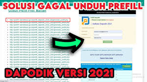 Cara download file prefill untuk jenjang paud, sd, smp, sma/smk. Solusi Gagal Unduh Prefill Dapodik 2021 Youtube