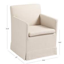 natural linen elena armchair with
