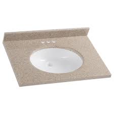 d solid surface vanity top in caramel