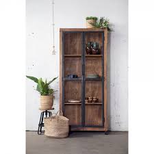Premium collection by home affaire vitrine »burani« grifflose optik. Retro Vitrine Juna Mit Glasturen Metall Und Massivholz Akazie Glasschrank Vitrinenschrank Giga Maison Esto Ihr Grosser Mobel Online Shop